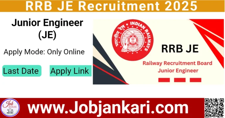 RRB JE Recruitment 2025 RRB JE Recruitment 2025