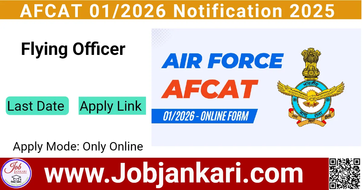 AFCAT 01/2026 Notification 2025