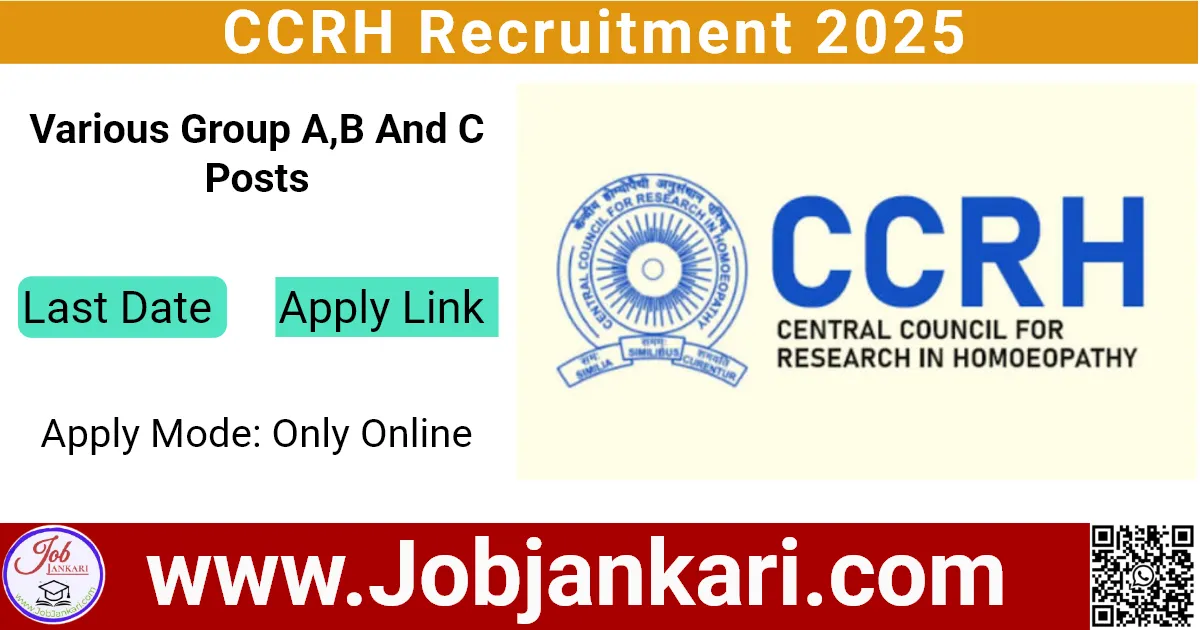 CCRH Recruitment 2025