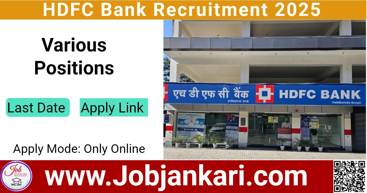 HDFC Bank Recruitment 2025