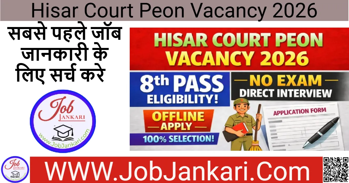 Hisar Court Peon Vacancy 2026