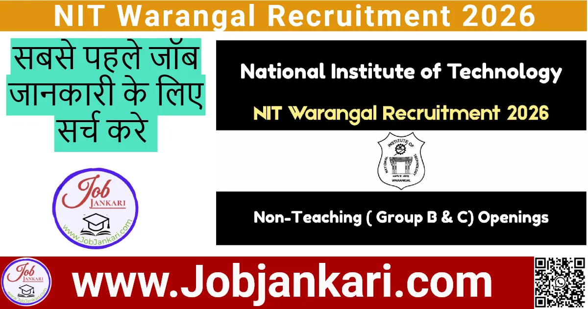 NIT Warangal Recruitment 2026