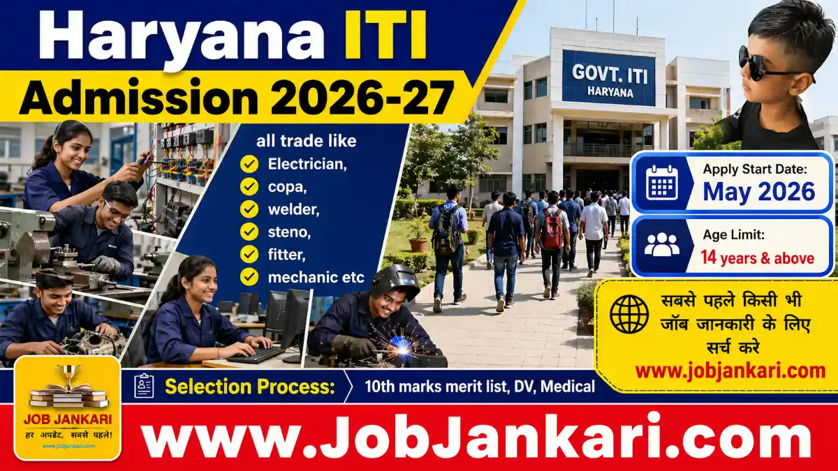Haryana ITI Admission 2026-27 Online Form