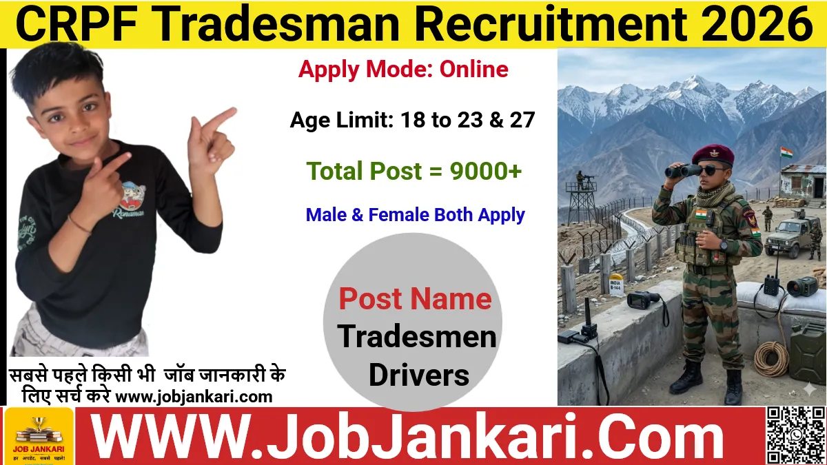 CRPF Tradesman Recruitment 2026 Notification