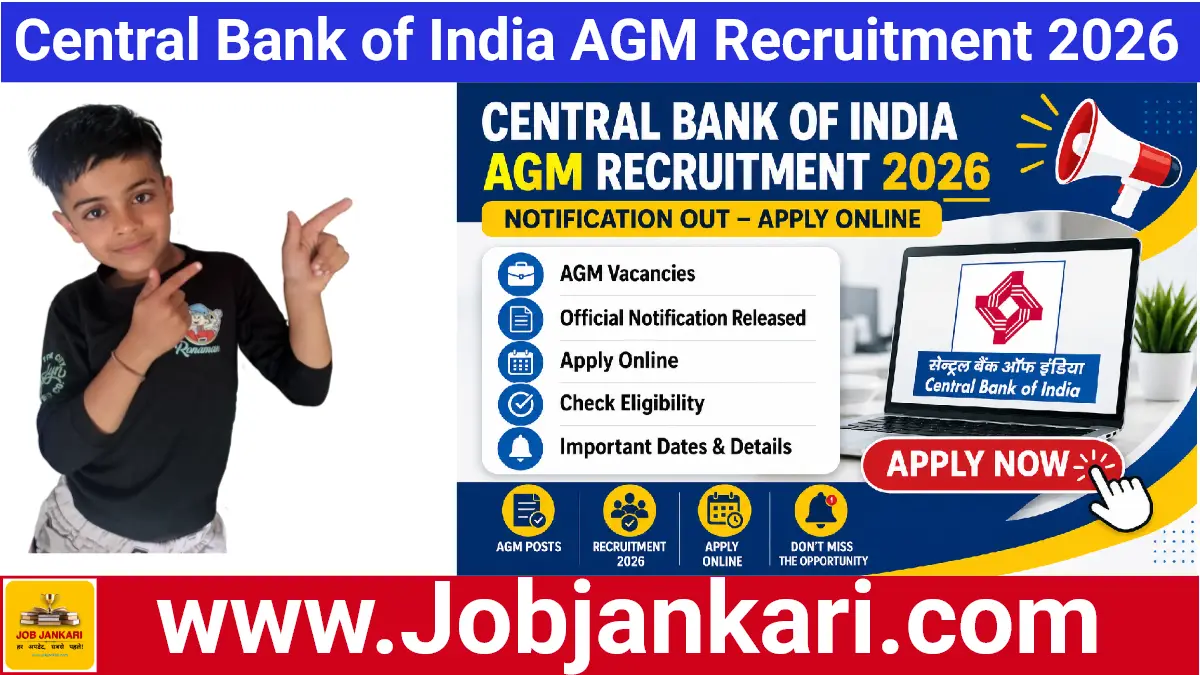 Central Bank of India AGM Recruitment 2026