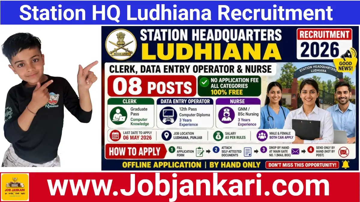 Station HQ Ludhiana Recruitment 2026