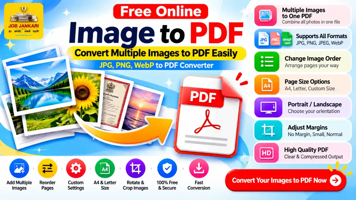 Free Image to PDF Converter Online by JobJankari